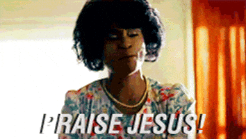 so excited praise jesus GIF