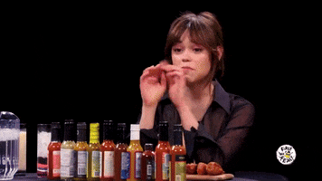 Jenna Ortega Hot Ones GIF by First We Feast Jenna Ortega Hot Ones GIF by First We Feast